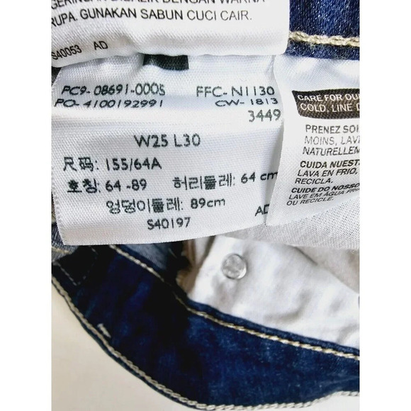 Levi's 25X28 Women's Bold Curve Classic Rise Slim Leg Women's Blue Jeans Size 0 - Picture 12 of 14